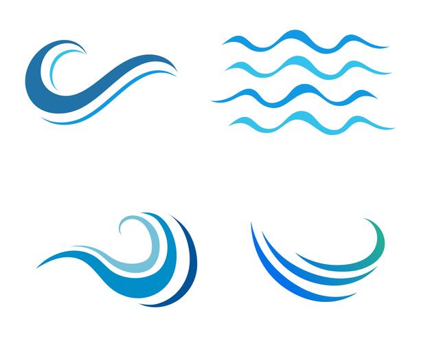 Water wave icon vector