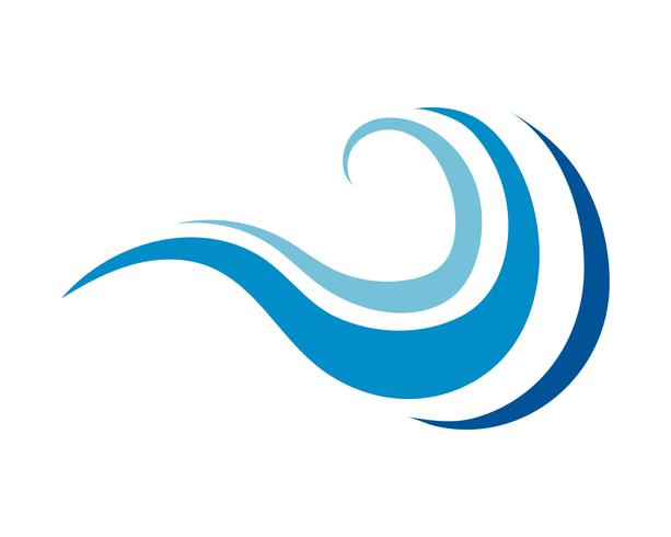 Water wave icon vector