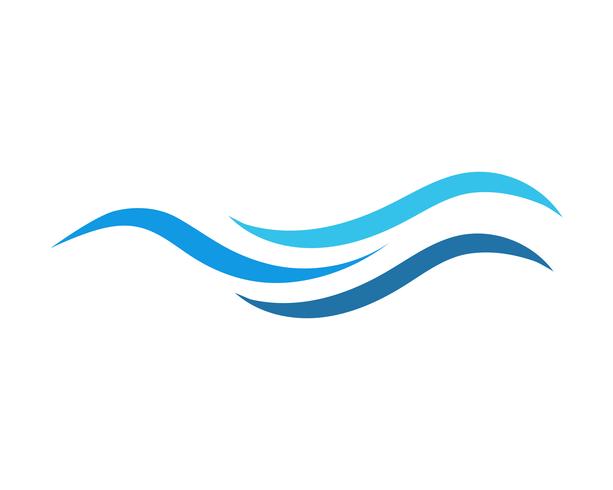 Water wave icon vector