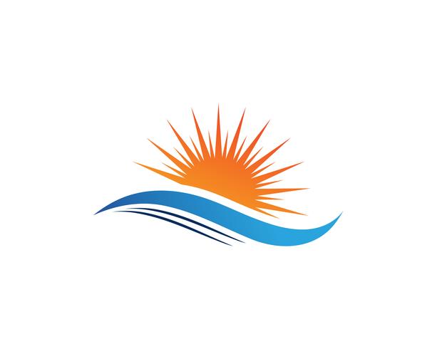 Water wave icon vector