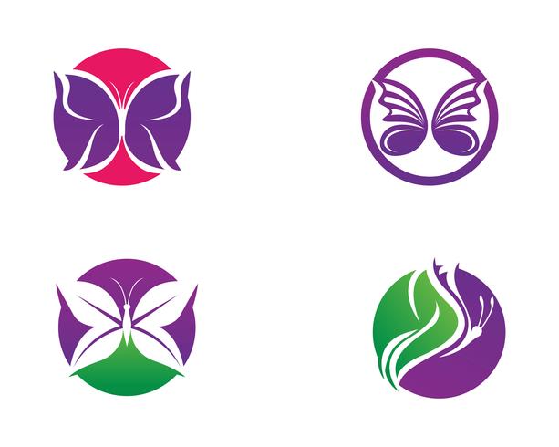 Diseño de icono de mariposa de belleza vector