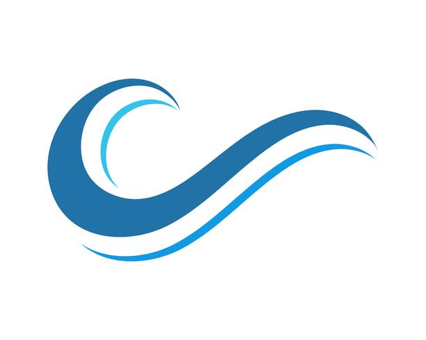 Water wave icon vector