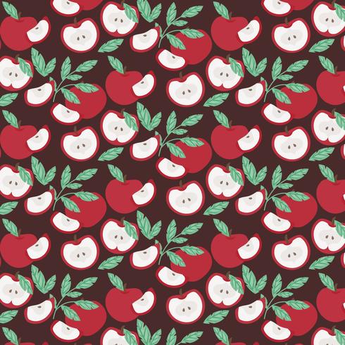 Vector Apple Seamless Pattern