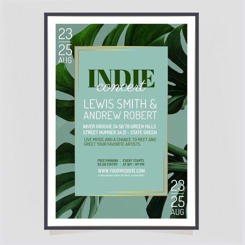 Vector Indie Concert Poster Template