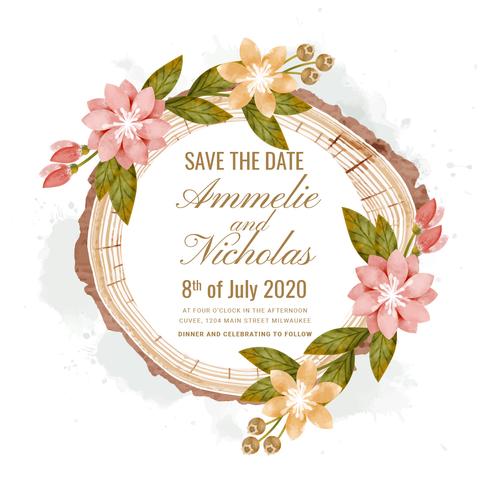 Vector Save the Date Card