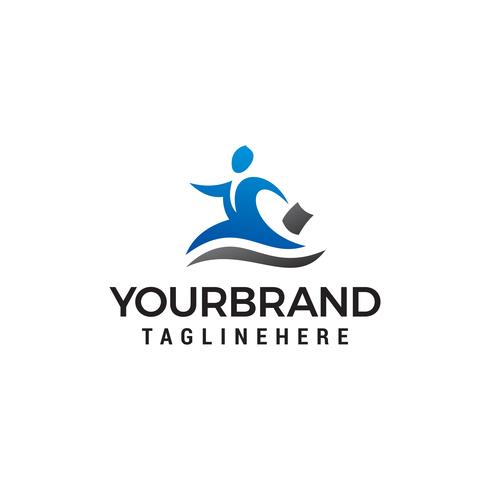 business people logo design concept template vector