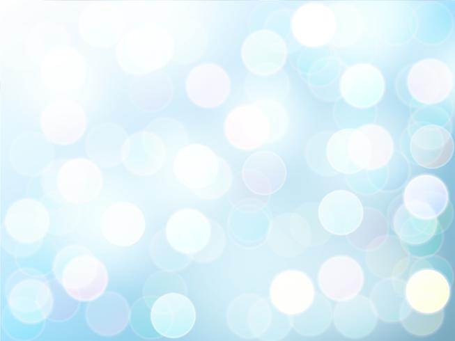 Blur bokeh light effect  with blue sky vector abstract background.