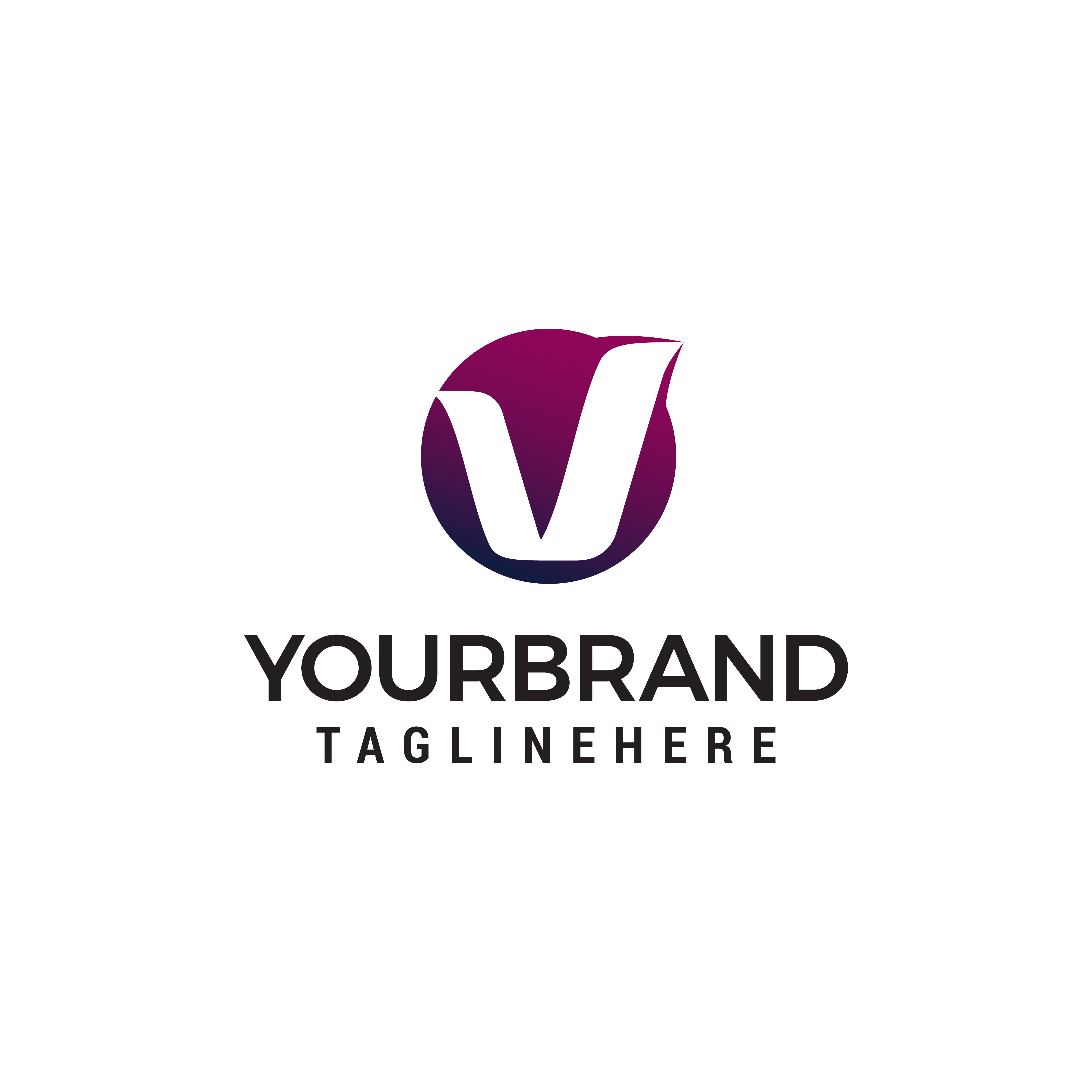 letter v circle logo design concept template vector 586797 Vector Art