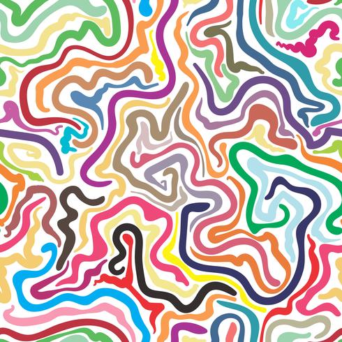 Colorful doodle abstract seamless background. vector