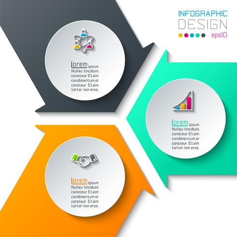 Infografía abstracta en el arte gráfico vectorial. vector