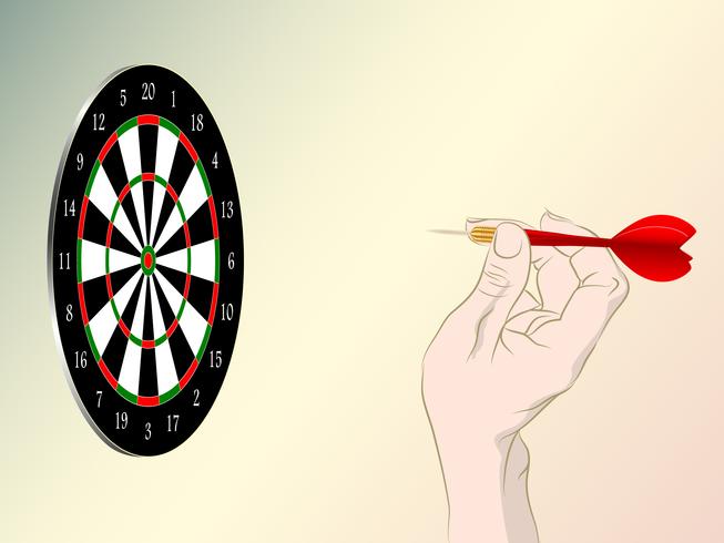 Dartboard games play vector