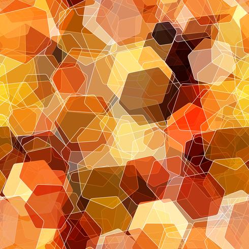 Seamless overlapping colorful hexagon, abstract background. vector