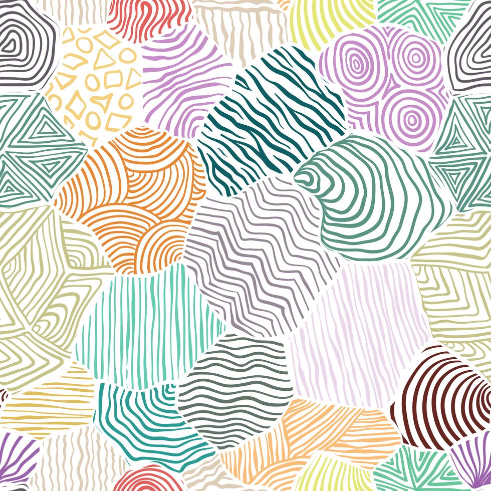 Decorative pattern drawing seamless background. 586998 Vector Art at