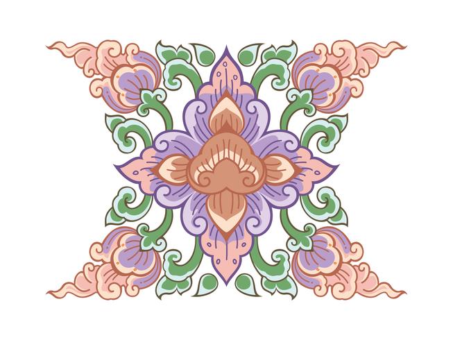 Thai traditional design of line and symbolize. vector
