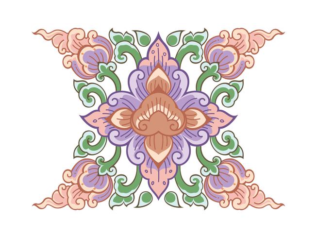 Thai traditional design of line and symbolize. vector