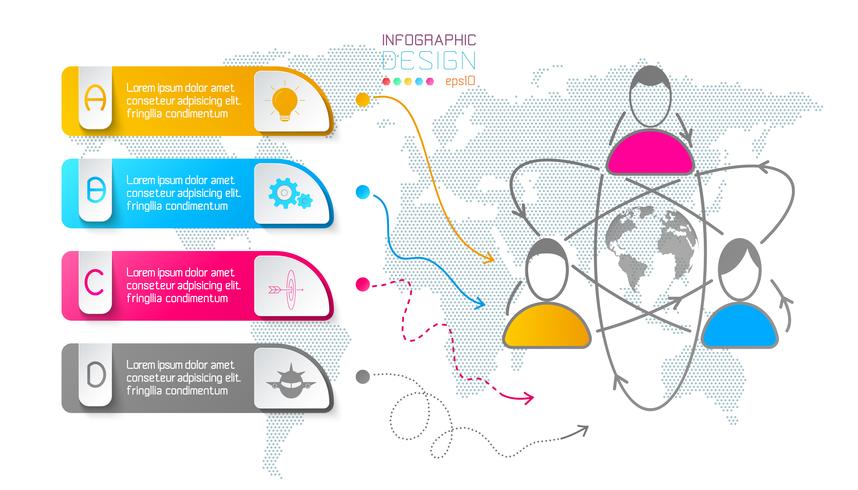 Etiquetas de negocios infografía barra vertical. vector