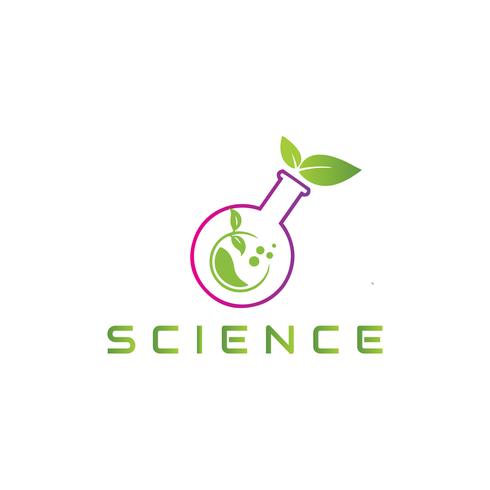 Logo ecologico ciencia vector