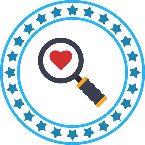 Vector Search Heart Icon