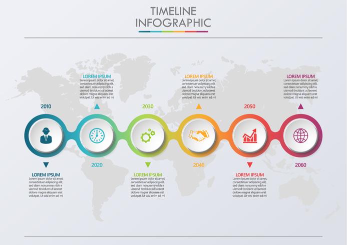 Business data visualization. timeline infographic icons  vector