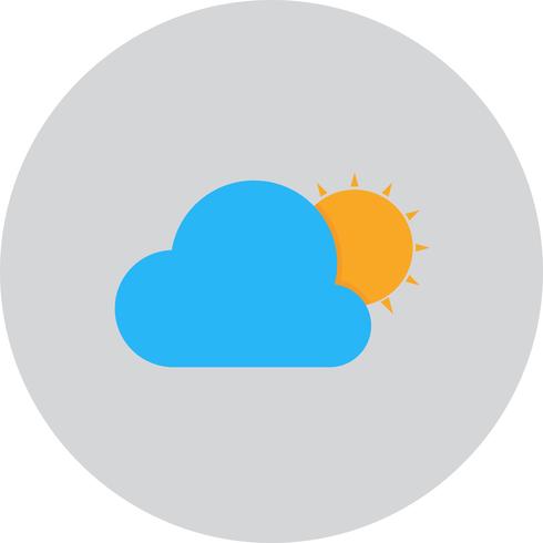 Vector Sun And Cloud Icon