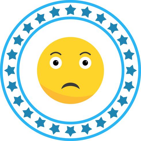 icono de emoji triste vector