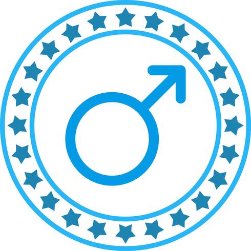 Vector icono de signo masculino