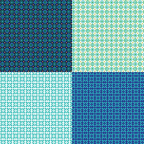 seamless small geometric patterns vector