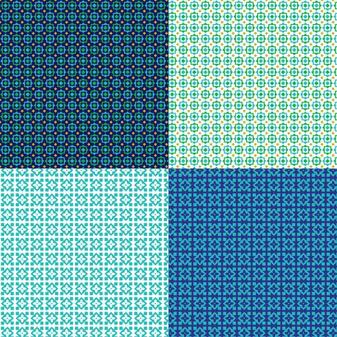 seamless small geometric patterns vector