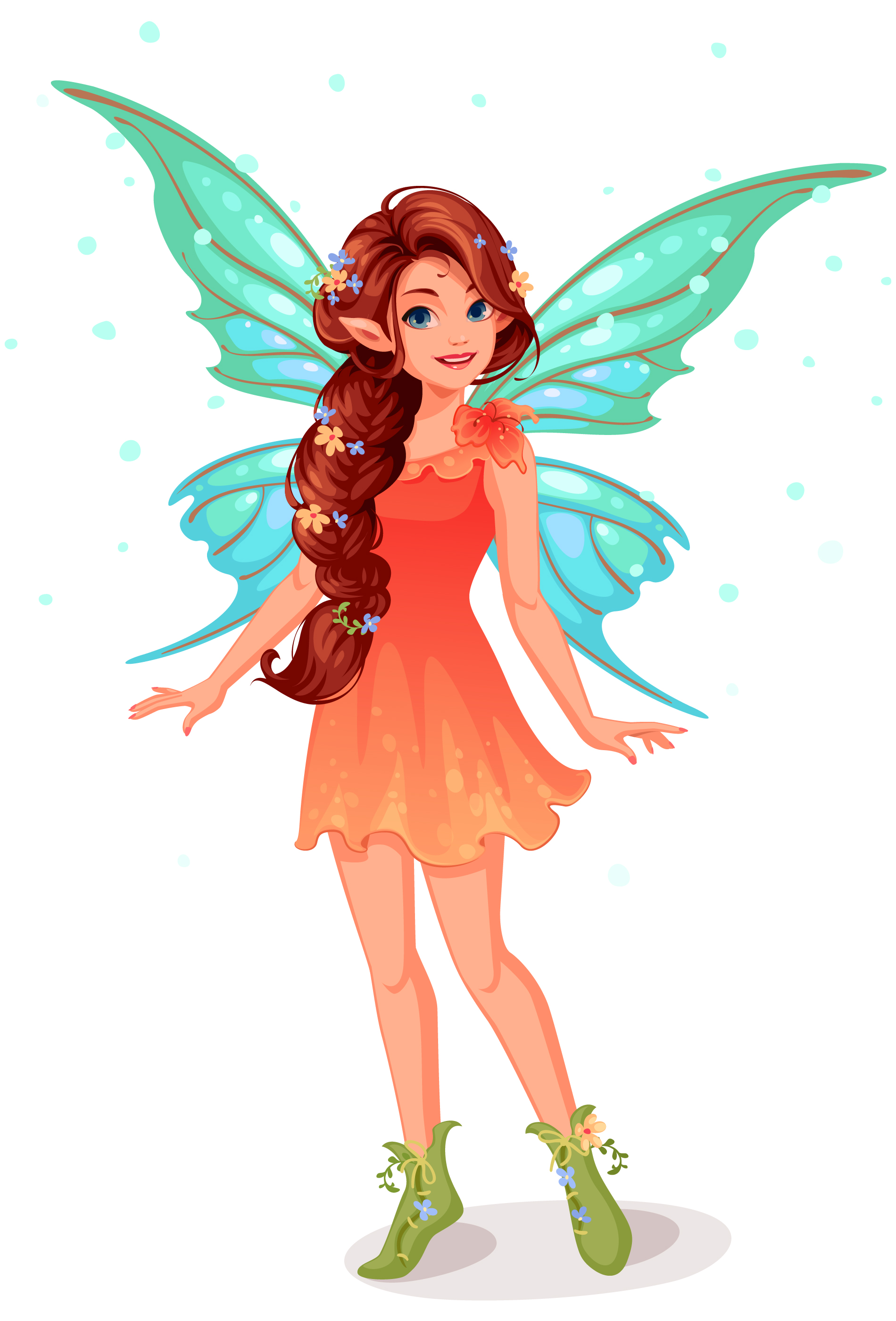 Cute little fairy standing - Download Free Vectors 