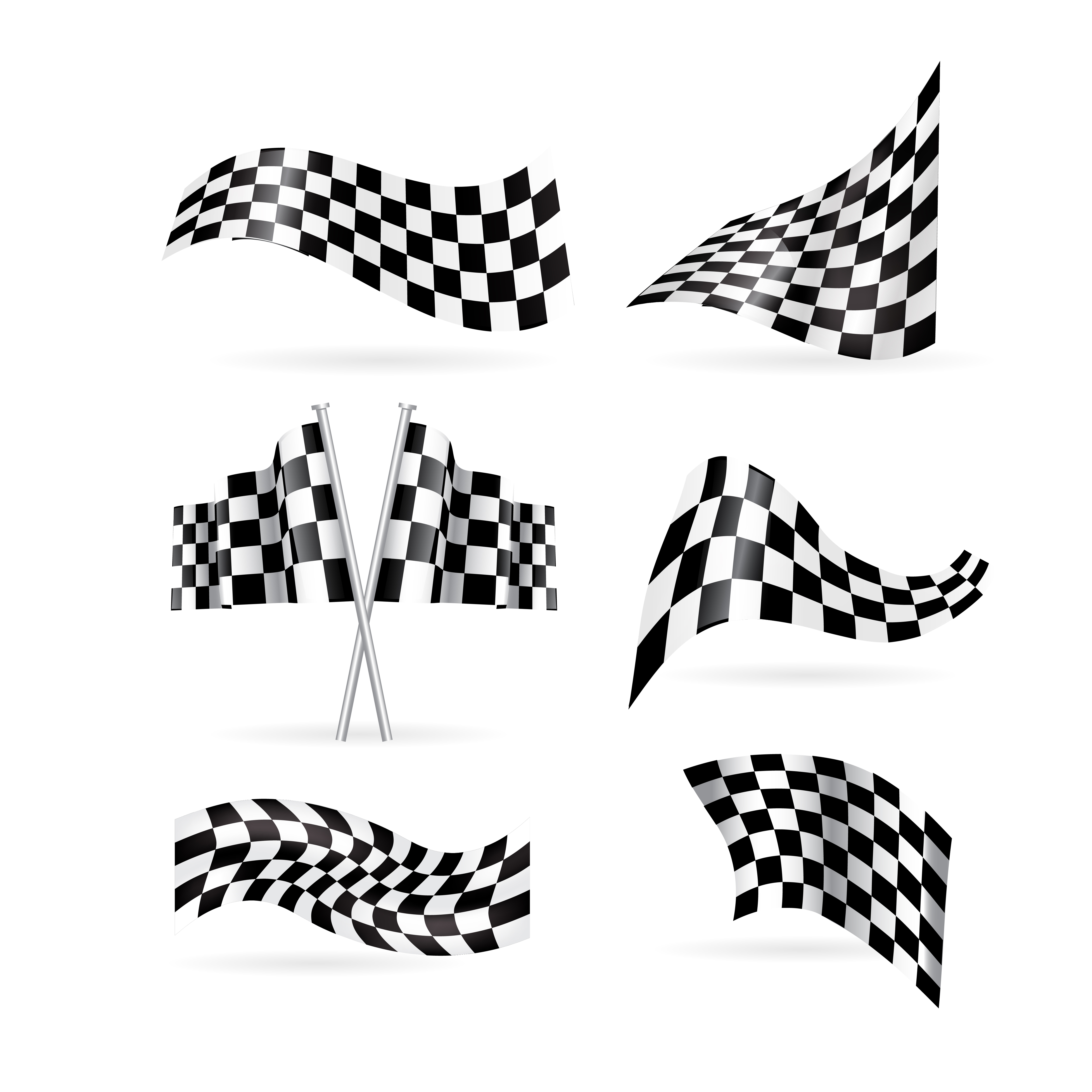 Download checkered flag vector set - Download Free Vectors, Clipart ...