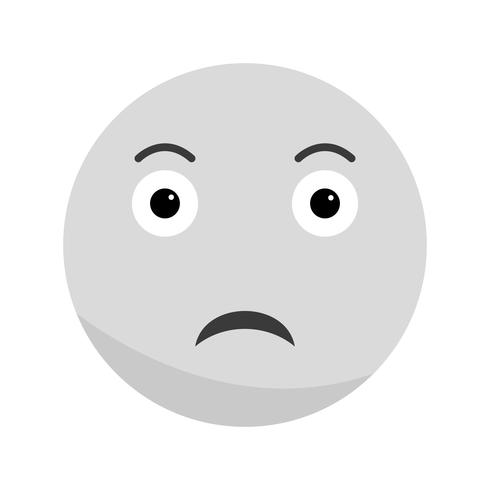 icono de emoji triste vector