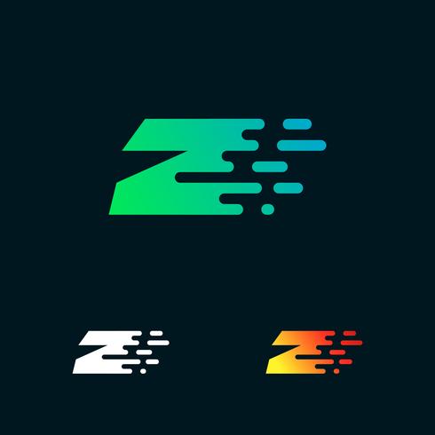 letter Z modern speed shapes logo design vector