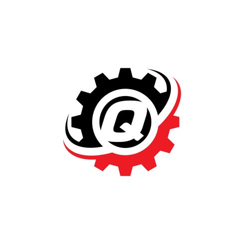 Letter Q Gear Logo Design Template vector