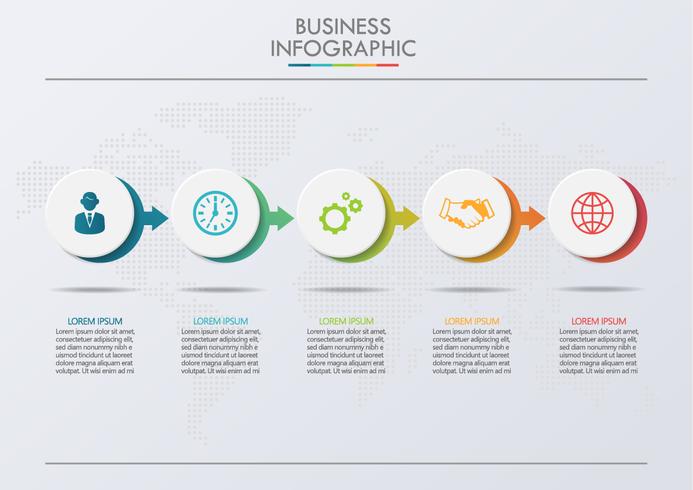 Business data visualization. timeline infographic icons vector