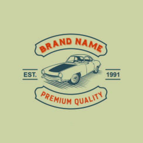 A template of classic or vintage or retro car logo design. vinta vector
