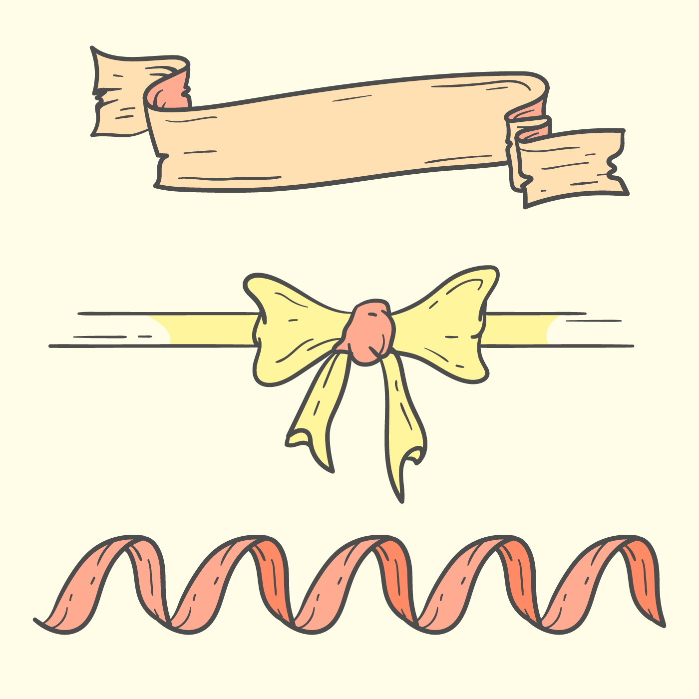 Download Hand Drawn Ribbon Vector 588218 - Download Free Vectors, Clipart Graphics & Vector Art