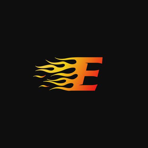 letter E Burning flame logo design template 588220 Vector Art at Vecteezy