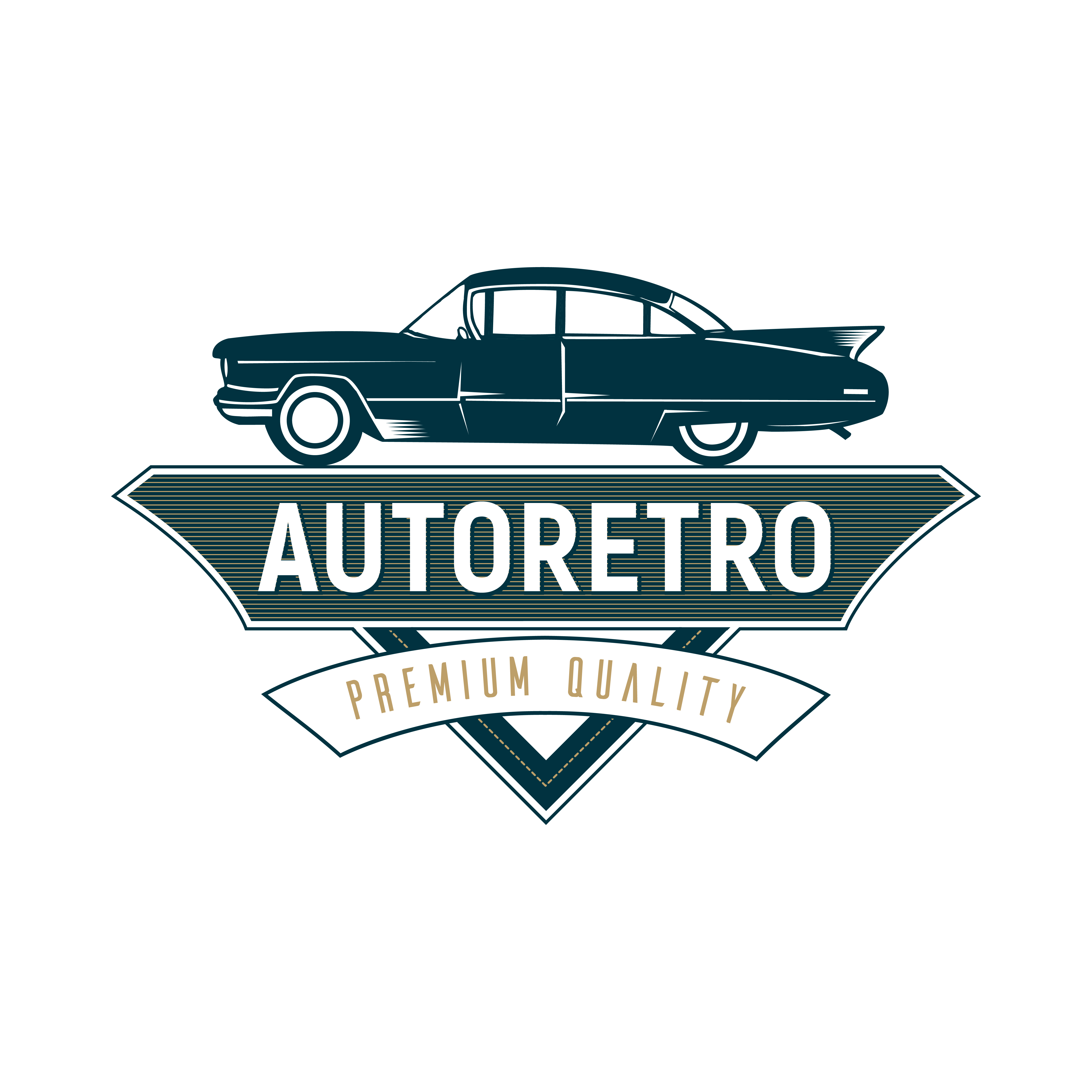 Retro Car Logo Template Design Vintage Logo Style 588267 Vector Art