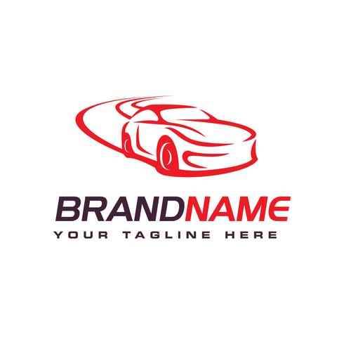 Drift car logo, automotive logo design template vector