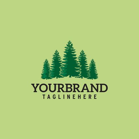 Vector illustration of pines tree. It's good for forest conservation logo