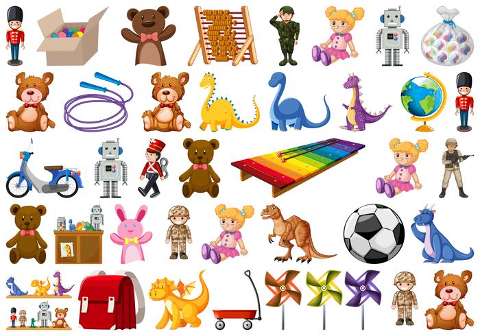 Set of children toys vector