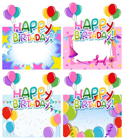 Set of birthday frame vector