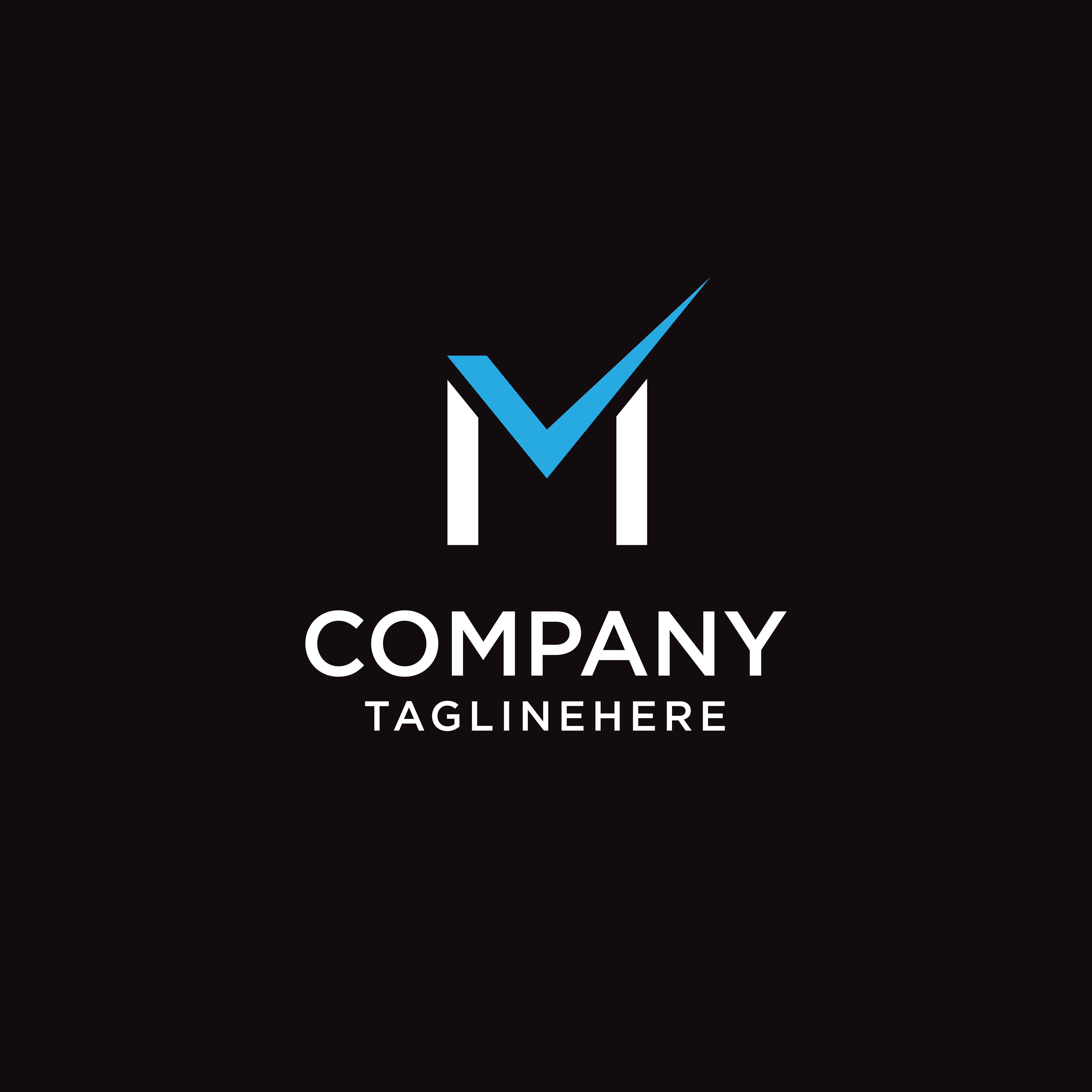Letter M check mark logo icon design template elements ...