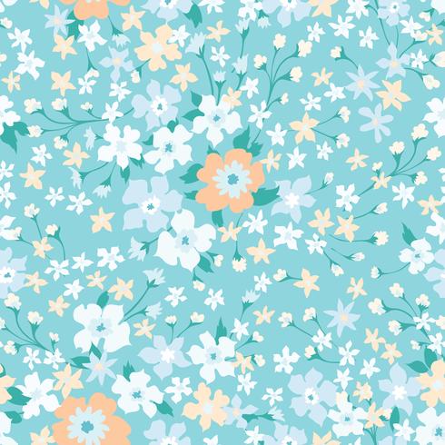 Floral seamless pattern. Flower background. Flourish wallpaper with flowers. vector