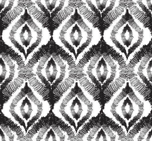 Abstract seamless pattern Floral oriental geometric line ornament vector