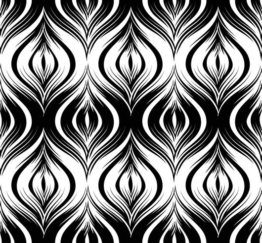 Modelo inconsútil abstracto ornamento floral oriental de la línea geométrica vector