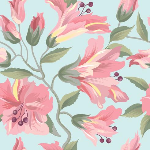 Floral seamless pattern. Flower background. vector