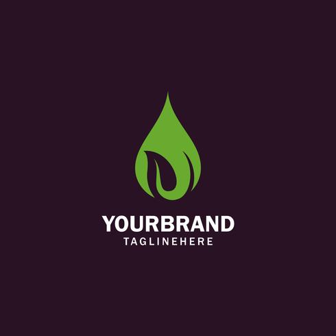 water and leaf vector logo for natural health symbols and clean 