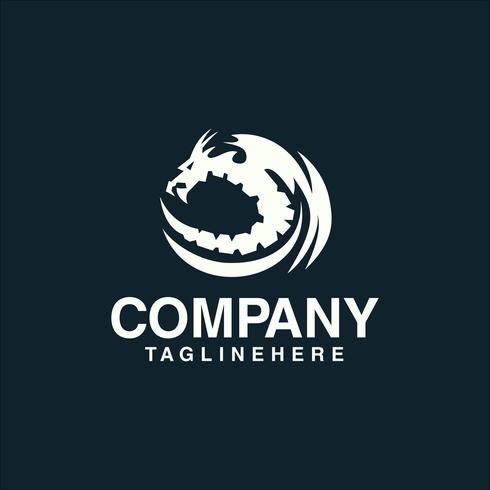 Dragon logo concept template. vector