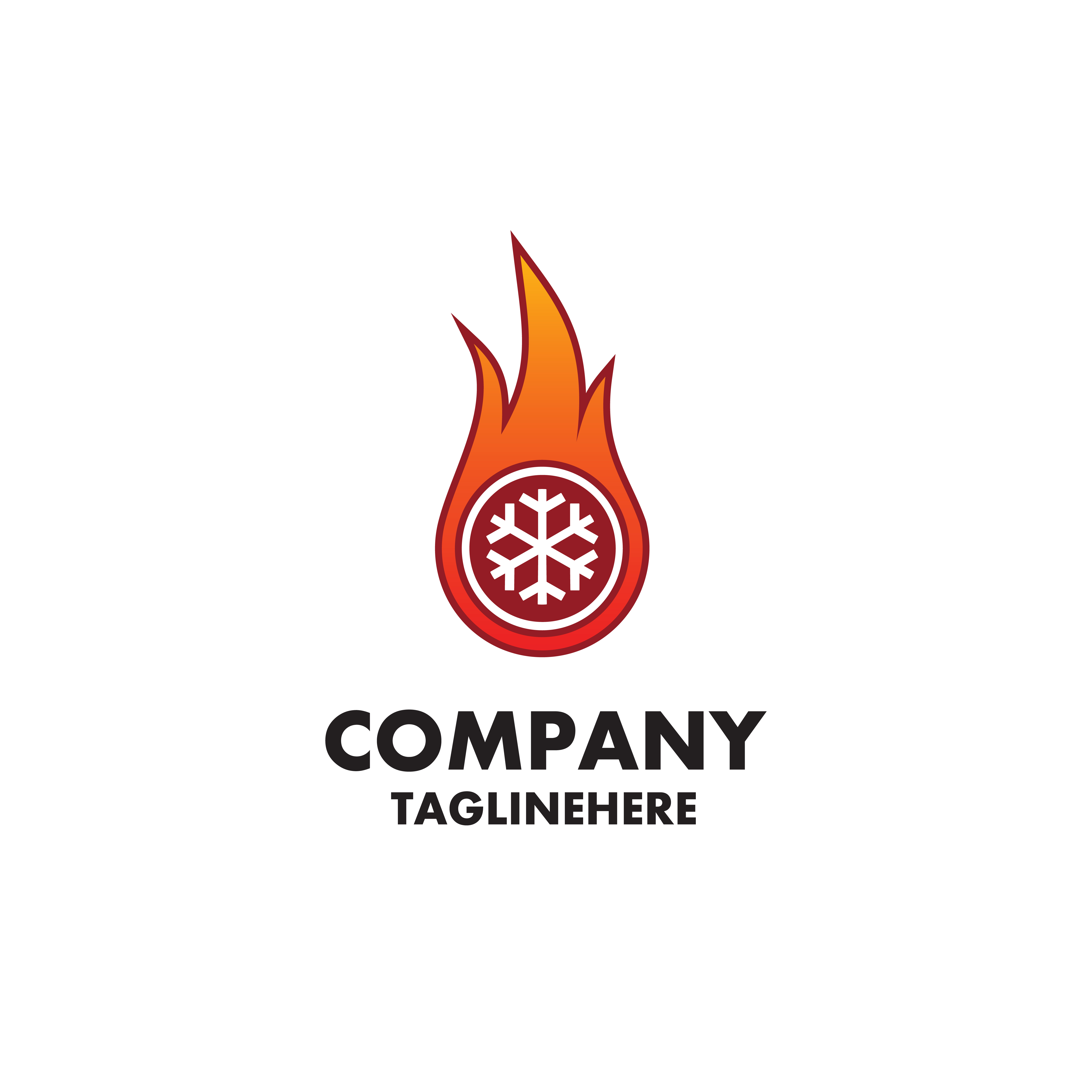 heating and cooling - logo design 588658 Vector Art at Vecteezy